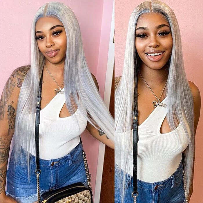Grey 13x4 HD Lace Front Wig