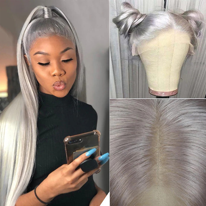 Grey 13x4 HD Lace Front Wig
