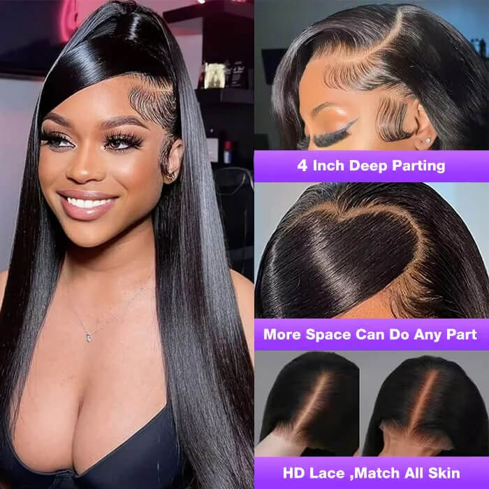 Natural Black Straight Wig – Glueless Fit