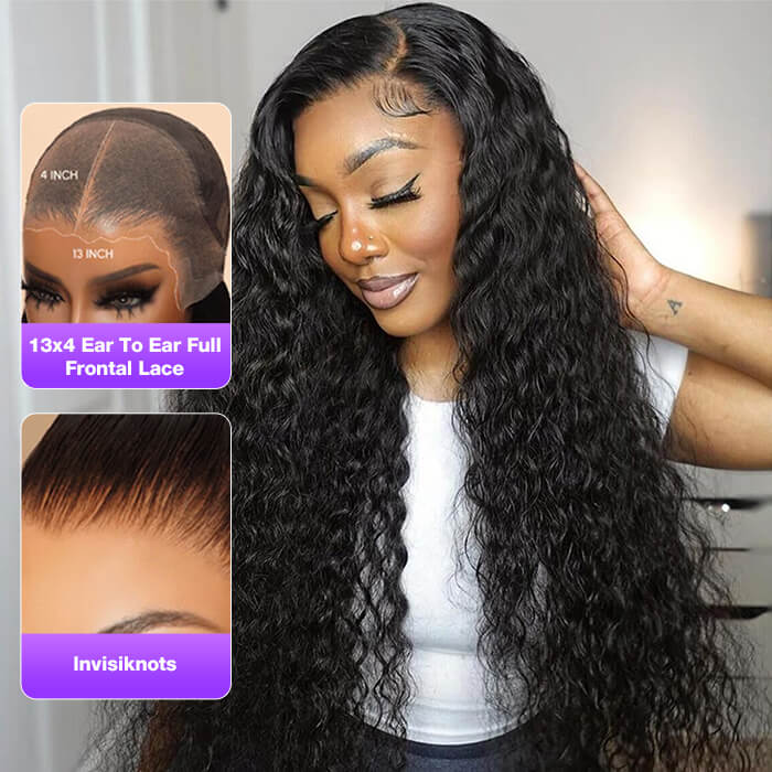 13x4 Glueless Water Wave Lace Wig