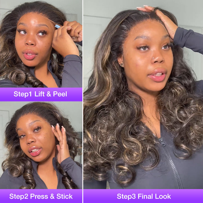 Glueless Body Wave Wig with Transparent Lace