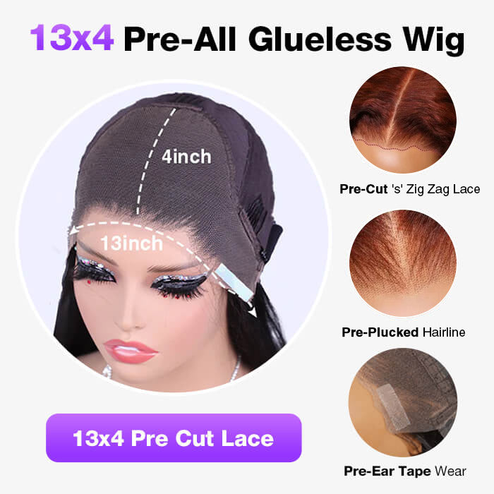 Reddish Brown Body Wave Wig – Glueless 13x4 Lace