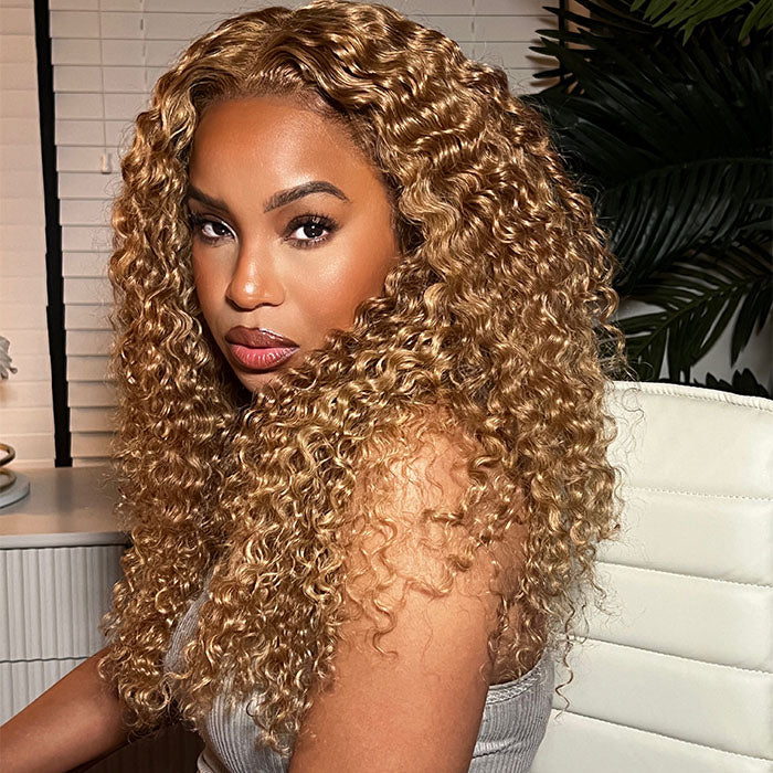 Blonde Curly Wig – HD Lace