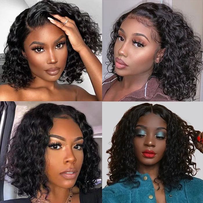Short Water Wave Bob Wig – 13x4 HD Lace