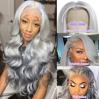 Grey 13x4 HD Lace Front Wig