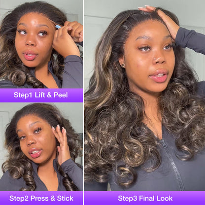 Glueless Body Wave Wig with Transparent Lace