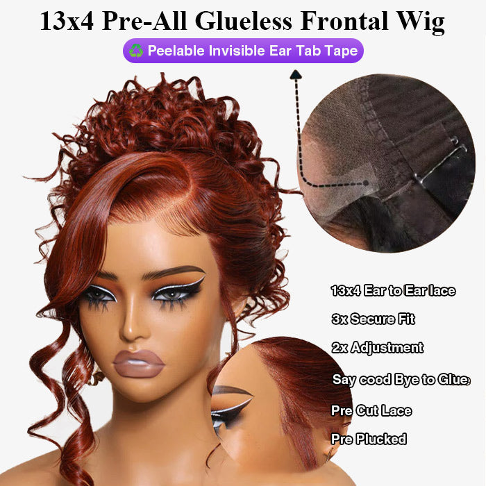 Reddish Brown Body Wave Wig – Glueless 13x4 Lace