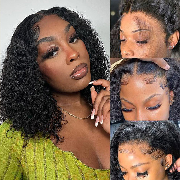 Short Water Wave Bob Wig – 13x4 HD Lace