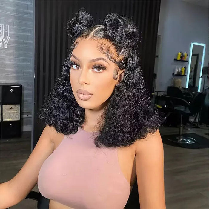 Short Water Wave Bob Wig – 13x4 HD Lace