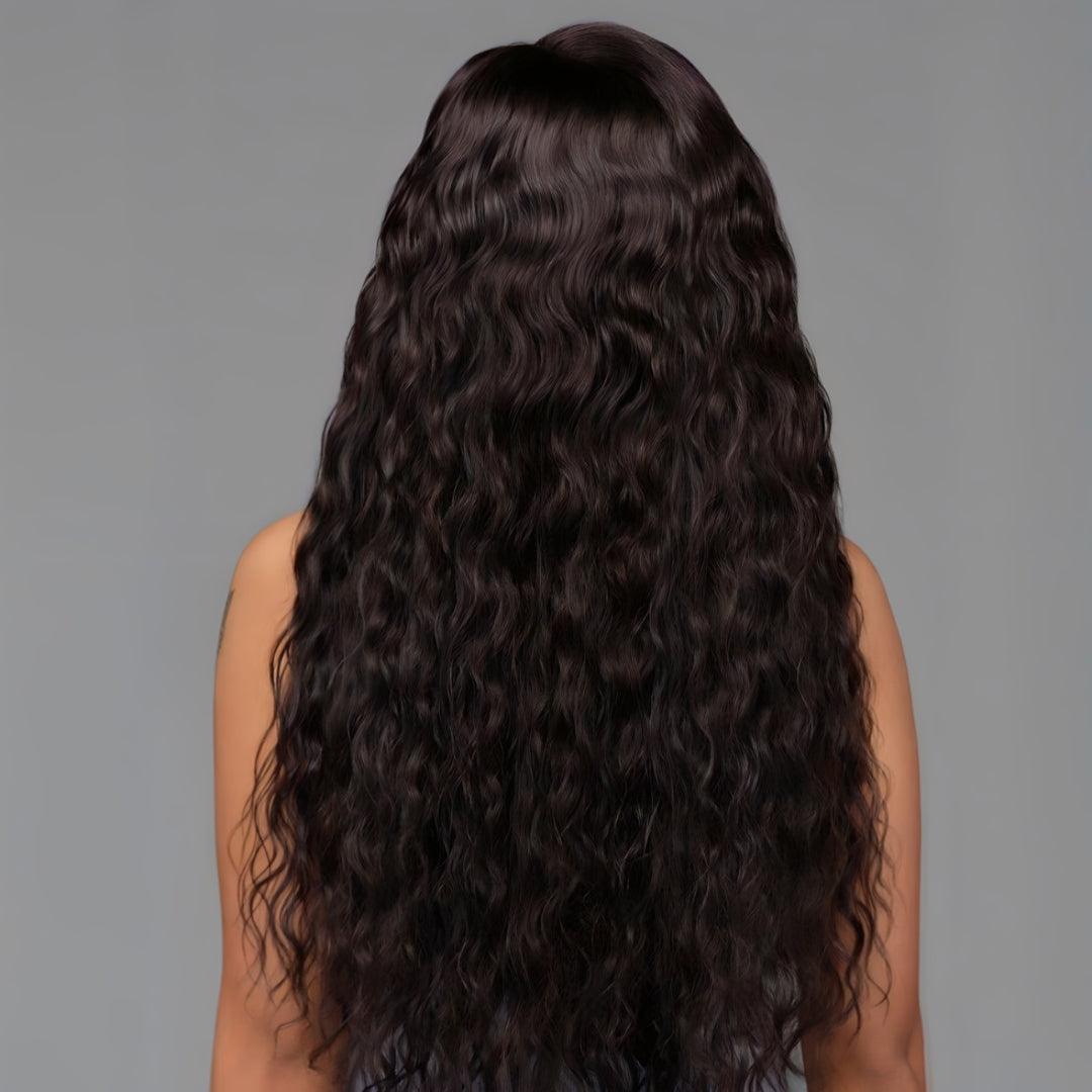 22” Deep Wave Clip-In Hair Extensions – Jet Black (6-Piece Set)