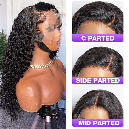 Deep Wave HD Lace Wig – Glueless 13x4 C-Part