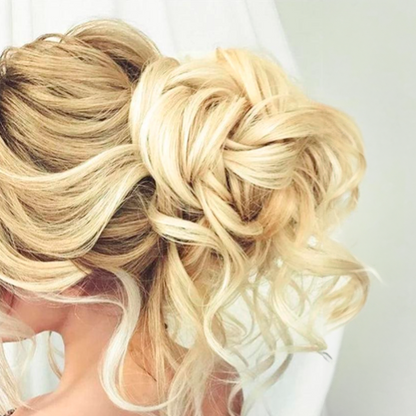 Curly Bun Hairpiece with Elastic – Instant Volume in Synthetic Fiber