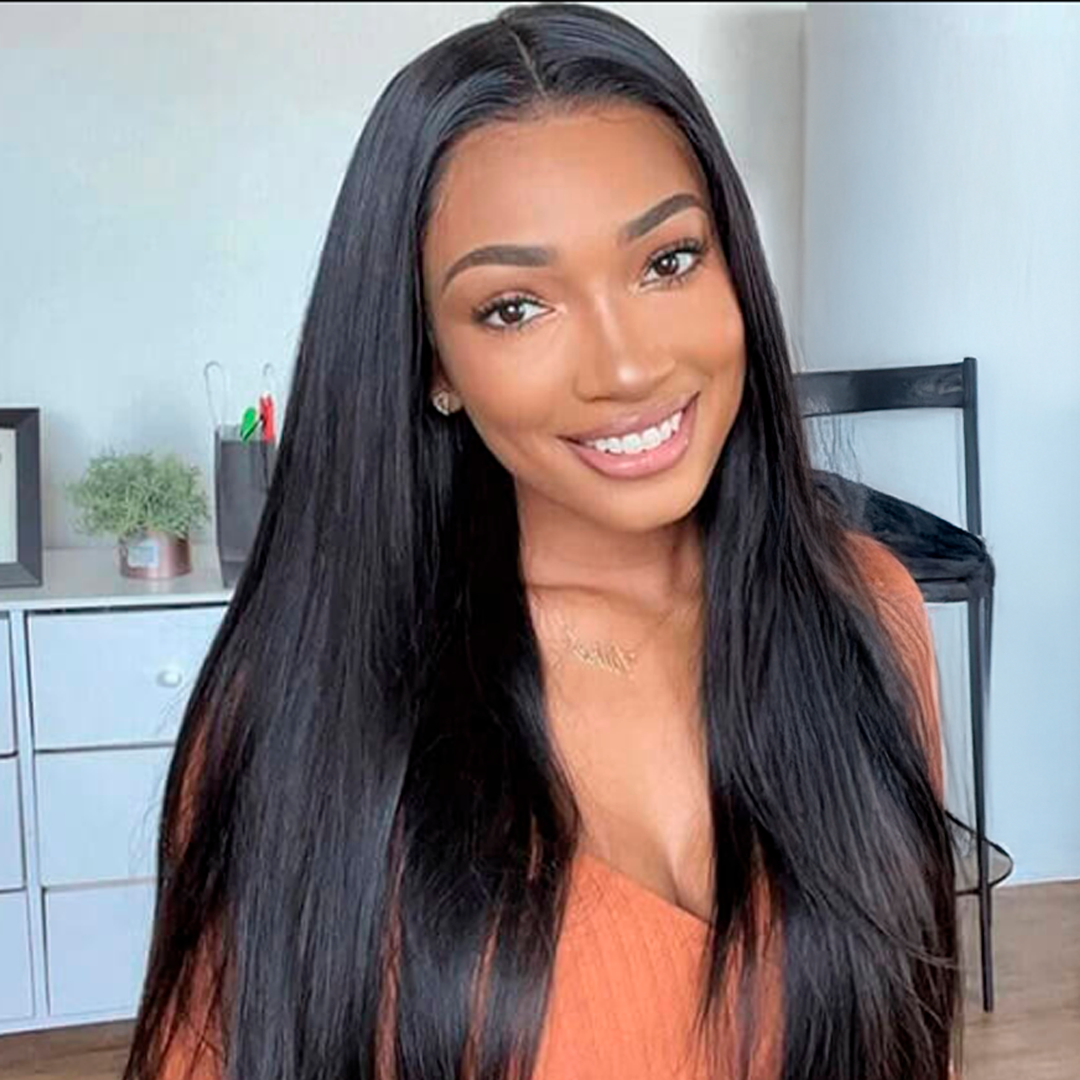 Natural Black Straight Wig – Glueless Fit