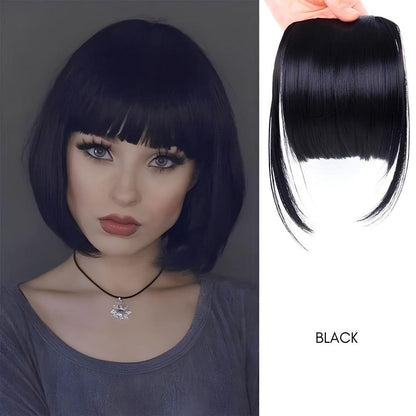 Clip-In Sleek Synthetic Bangs – Natural Look