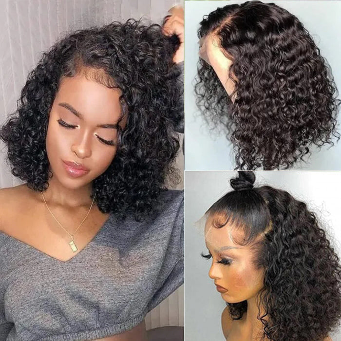 Short Water Wave Bob Wig – 13x4 HD Lace